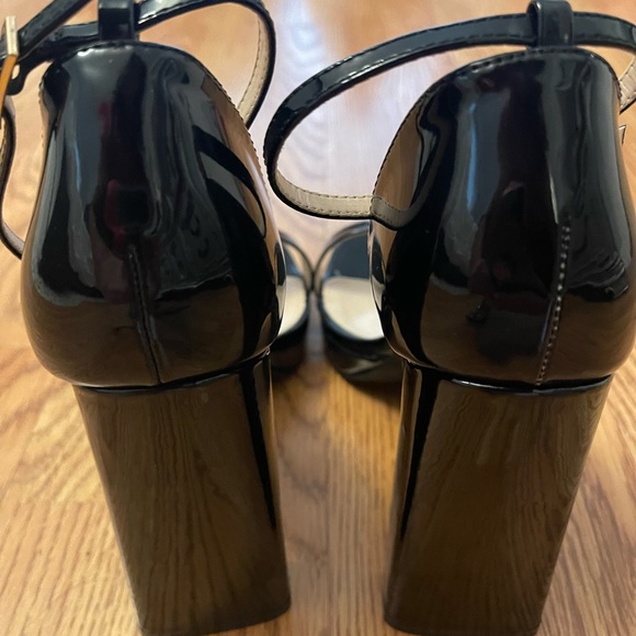Black Patent Platform Sandals - Picture 3 of 5